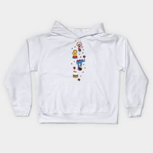 Little Circus Stars on White Kids Hoodie